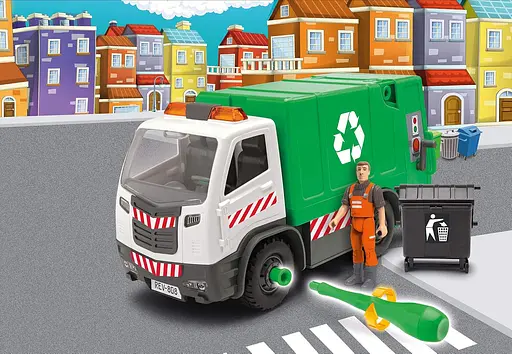 Конструктор Revell сміттєвоз Junior Kit Garbage Truck 1:20 зелений 00808 - фото 8