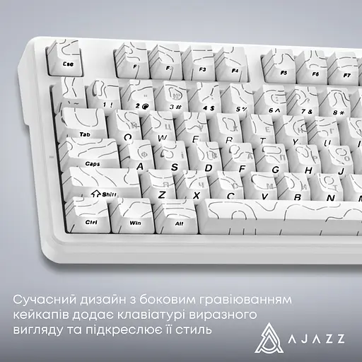 Клавіатура бездротова Ajazz AK870 V2 Maillard Switch White (AK870-V2-S-W) - фото 8