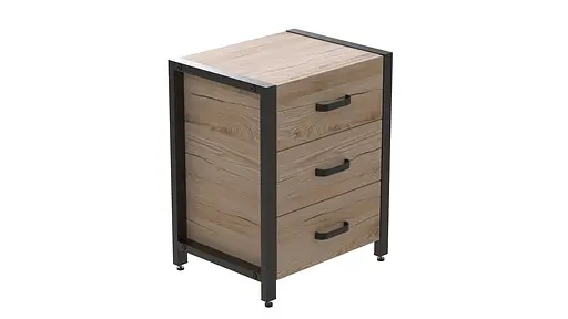 Тумба универсальная Ferrum-decor Вивьен 3 50x41x40 черный ДСП Дуб Сан-Марино 16мм (FRD-104187) - фото 4