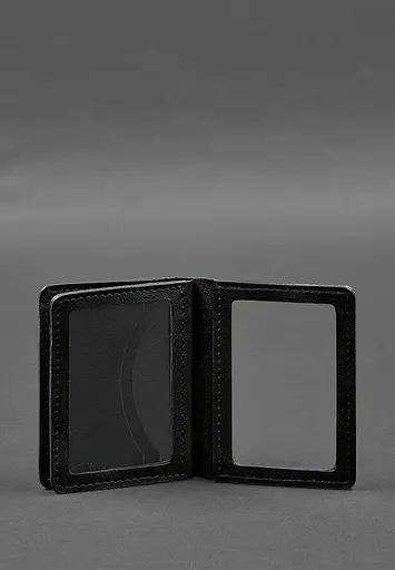 Кожаная обложка для водительского удостоверения, ID и пластиковых карт 2.0 черная - фото 4