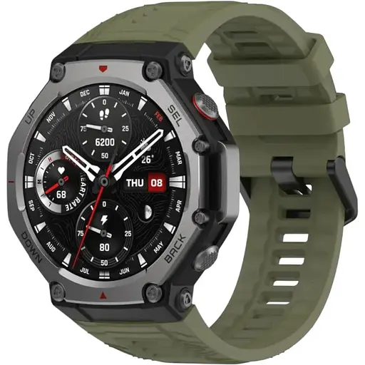 Ремешок DK для Xiaomi Amazfit T-Rex 3 Silicone Sport Band Classic (green)