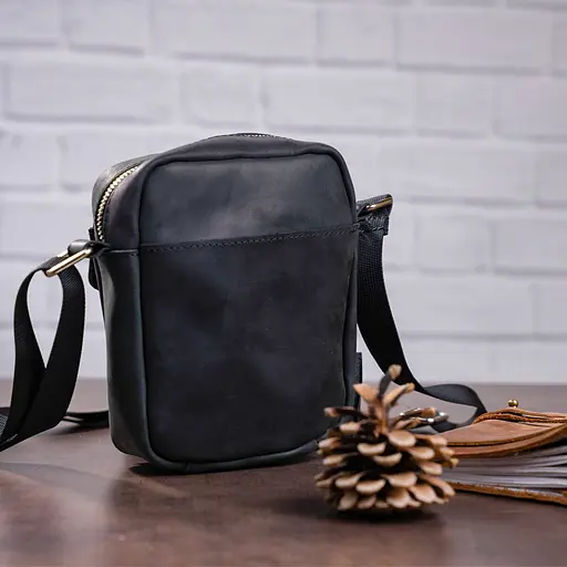 Чоловіча шкіряна сумка SHVIGEL 14х16х5 см 000154339 - фото 6