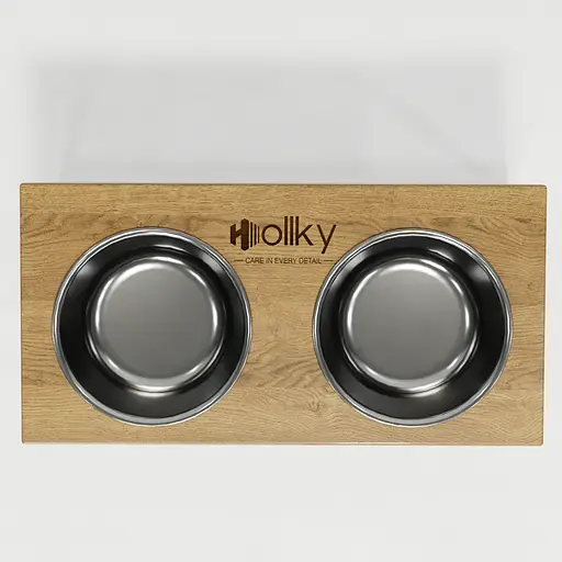 Hollky Base L — миски на підставці для середніх і великих собак (2 × 0,95 л, висота 20 см) - фото 5