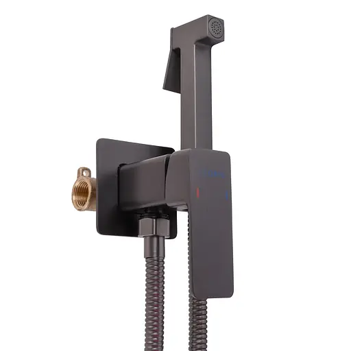 Набір гігієнічного душа прихованого монтажу Globus Lux Milano GLM-0-106MIX-GP, Графит - фото 4