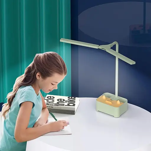 Світлодіодна настільна лампа з тримачем для ручок та для мобільного телефону - фото 3