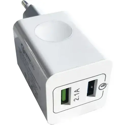 Блок живлення Fast charger AR-QC-02 Qualcomm QC3.0 2*USB 3.5A швидке зарядне - фото 1