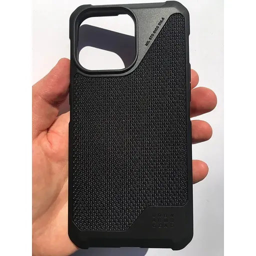 Оригинальный противоударный чехол UAG Metropolis LT MagSafe для iPhone 16 Pro Max Kevlar Black  - фото 2