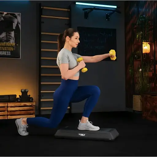 Степ платформа Trex Sport TX-038PAS до аеробіки 3-рівнева чорна - фото 5