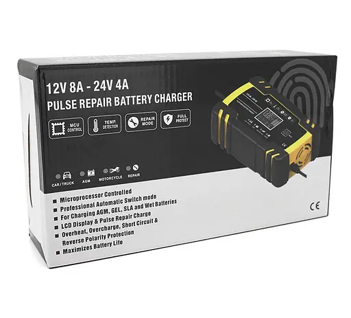 Зарядний пристрій імпульсний для акумулятора AGM ANHTCZYX ZYXJ30 12V/24V 4-8Ah (MF, WET, AGM, GEL) - фото 9