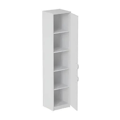 Пенал Анжело Ferrum-decor на 5 полиць із 2 дверима 1900x400x380 ДСП Білий 16 мм (FRD-104917)