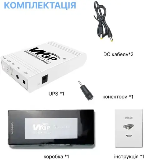 Повербанк для маршрутизатора WGP MINI DC 10400mah 5v 9v 12v 32.56Wh White - фото 6