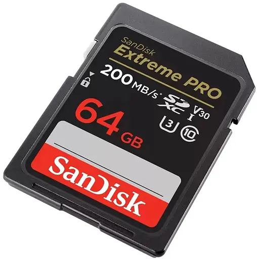 SanDisk Карта пам'яті SD 64GB C10 UHS-I U3 R200/W90MB/s Extreme Pro V30 - фото 2
