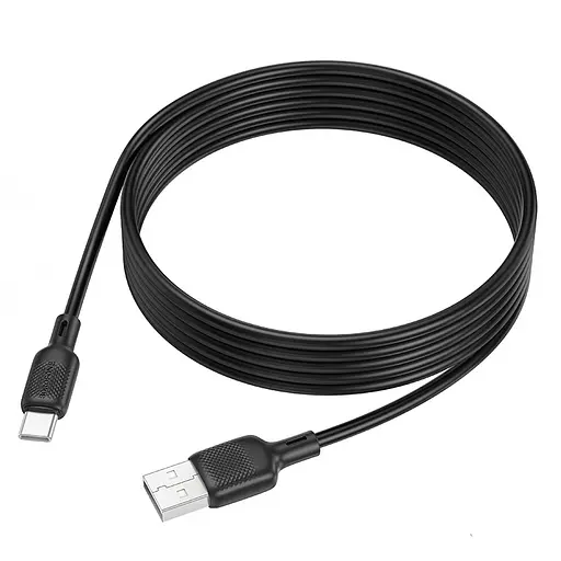 Дата кабель Borofone BX113 Lenny USB to Type-C 3A (3m) Black - фото 5