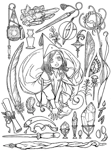 Манга Наша Ідея Ательє чаклунських капелюхів розмальовка (Coloring book) українською мовою NI AK CB - фото 5