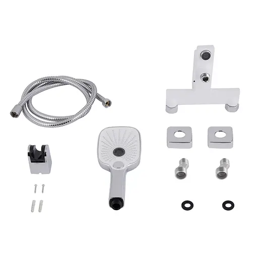 Смеситель для ванны Qtap Gemini (c душевым гарнитуром) QTGEM259CRW45683 Chrome/White Белый - фото 6