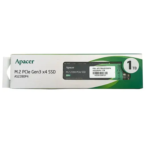 Накопитель SSD M.2 Apacer AS2280P4 1 TB 2280 PCIe 3.0x4 NVMe 3D TLC Read/Write: 3000/2000 MB/sec - фото 3