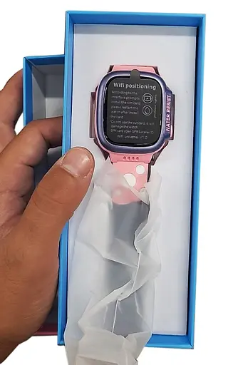 Детские смарт-часы Baby Smart Watch Y92 Wi-Fi GPS розово-синий - фото 7