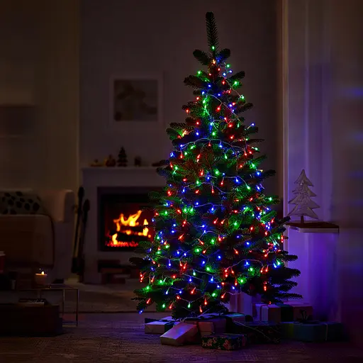 Гірлянда Нитка вулична GarlandoPro 30 м 300 LED білий дріт Мультиколор CF300L30MWML - фото 4