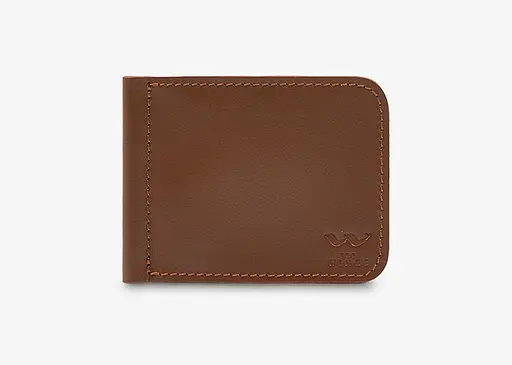 Зажим для денег светло-коричневый - фото 1