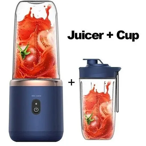 Бездротовий фітнес блендер Chigo A215 з додатковою склянкою блакитний