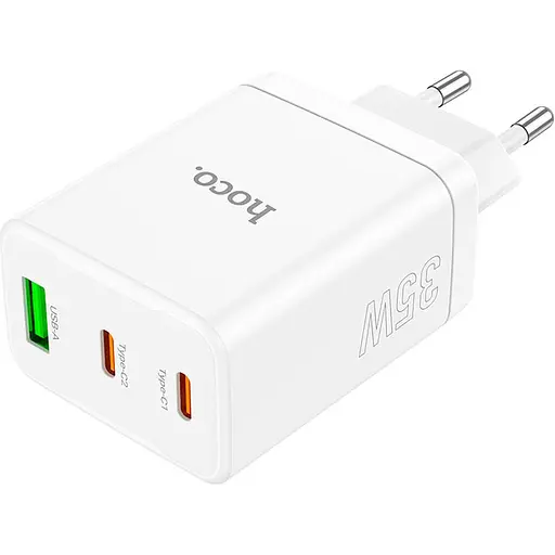 Сетевое зарядное устройство Hoco N33 USB-A/2 х USB-C 35W White [124887]