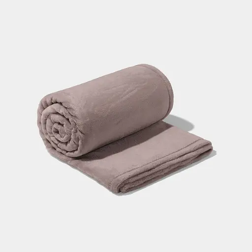 Плед LeLit велсофт гладкокрашеный 180х200 см бежево-серый PL-0006 (le2000000340395) - фото 2