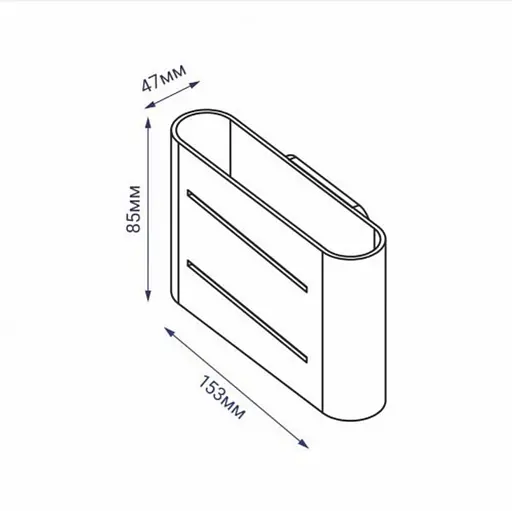 Бра в удлиненном корпусе черного цвета Line F Арт. AL8004 черный - фото 5