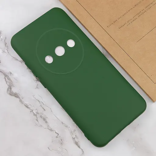 Чехол Lakshmi Silicone Cover Full Camera AA для Xiaomi Redmi A3 Зеленый/Dark green - фото 4