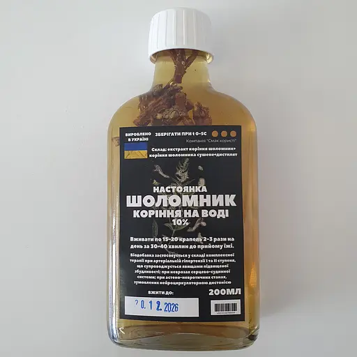 Водна настоянка на корінні шоломника 200 мл - фото 1
