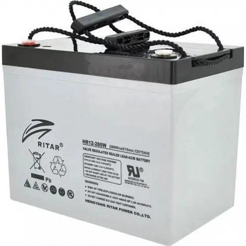 Акумулятор Ritar AGM HR12-280W, Gray Case, (12V 75,0Ah)