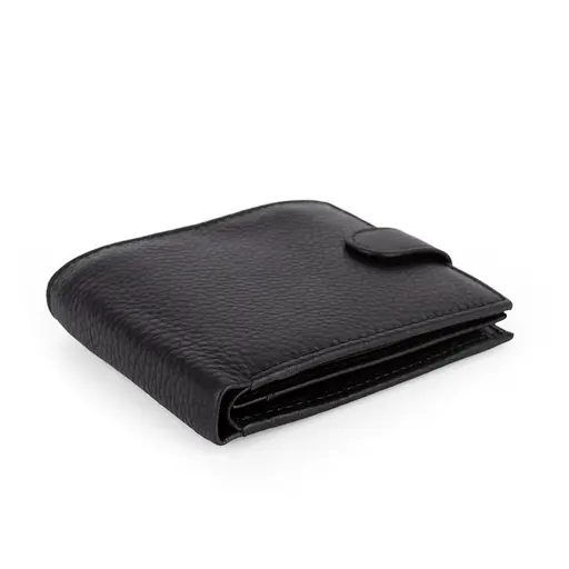 Портмоне чоловіче шкіряне Virginia Conti СВ 819 чорне з кнопкою - фото 3