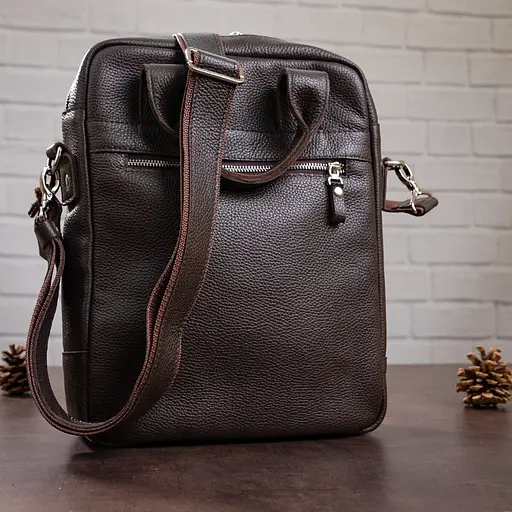 Чоловіча шкіряна сумка SHVIGEL 25х33х7 см sum0012853 - фото 8