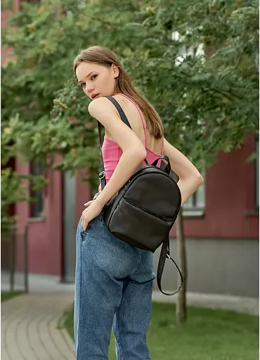 Женский рюкзак Sambag Brix KQH черный 29 х 22 х 10 см (11321001) - фото 8
