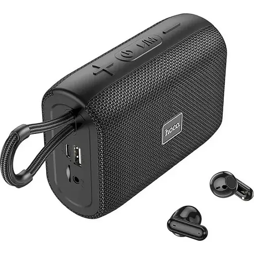 Бездротова колонка та навушники Hoco HC15 Poise 2-in-1 чорний - фото 1