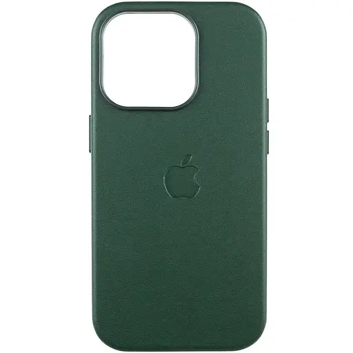 Шкіряний чохол Epik Leather Case AAA with MagSafe and Animation для Apple iPhone 16 Pro Max 6.9 Green