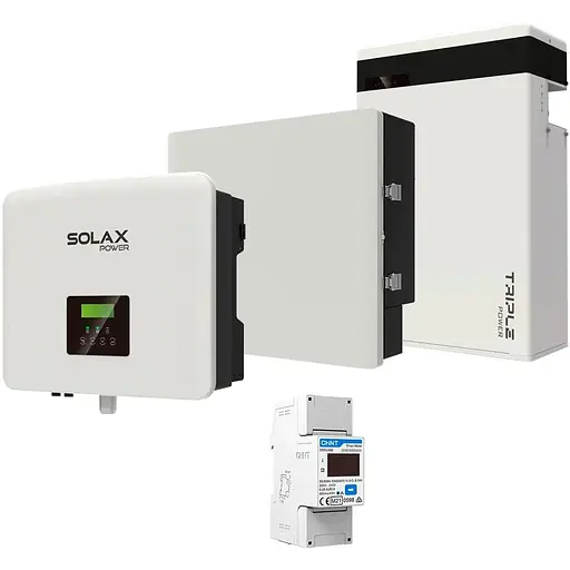 Комплект Solax 1.3: Однофазний гібридний інвертор на 7.5 кВт + АКБ на 5.8 кВт/год - фото 1