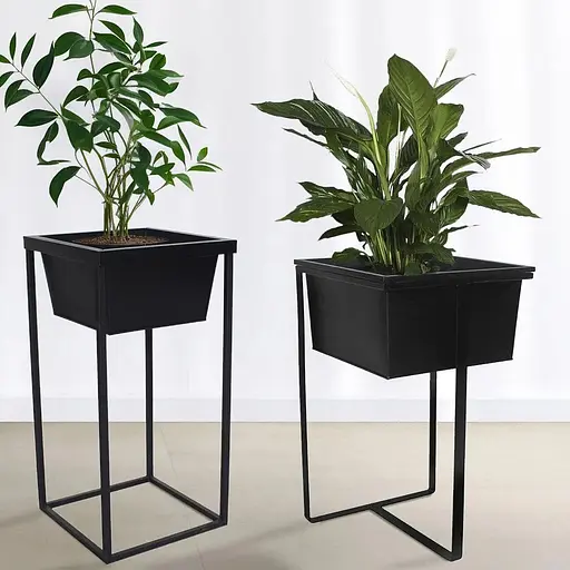 Кашпо Engard на металевій підставці 30х30х60/30х30х16 см (ME-02) - фото 5