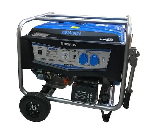 Бензиновий генератор Solax 7.0/7.5 кВт, однофазний, ручний/електрозапуск (YM10000LQE) - фото 1
