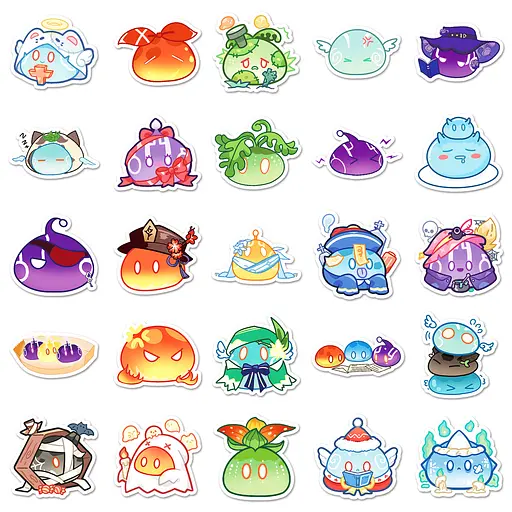 Стікерпак Геншин Набір наклейок GeekLand Genshin Impact 50 штук - фото 2