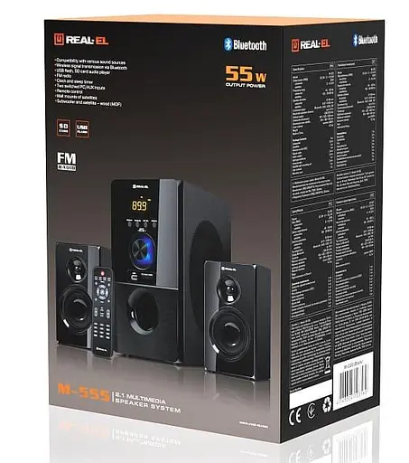 Акустична система Real-EL 2.1 M-555 Black (EL121300013) - фото 6