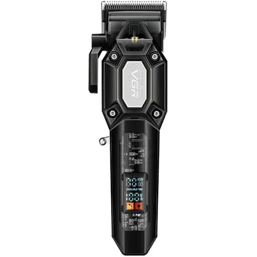 Машинка для стрижки (clipper) VGR V-600, 6 насадок, LED display, Черный - фото 1