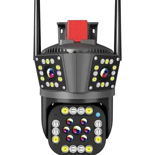 Wi-Fi видеокамера Yoso YO-IPC49D6MP50 PTZ 2.8mm V380 с тремя объективами SD/карта