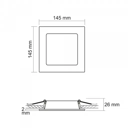 LED світильник Back вбудований квадрат VIDEX 9W 5000K - фото 5