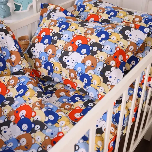 Наволочка MirSon Бязь Kids Time 20-0032 Colored bears 40х60 см (2200009638725) - фото 5
