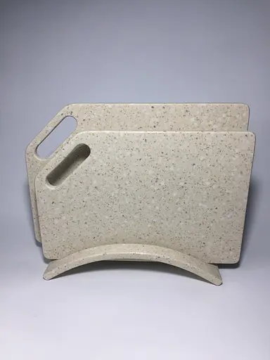 Набір обробних дошок на підставці зі штучного каменю - Імбирний ель. - фото 2