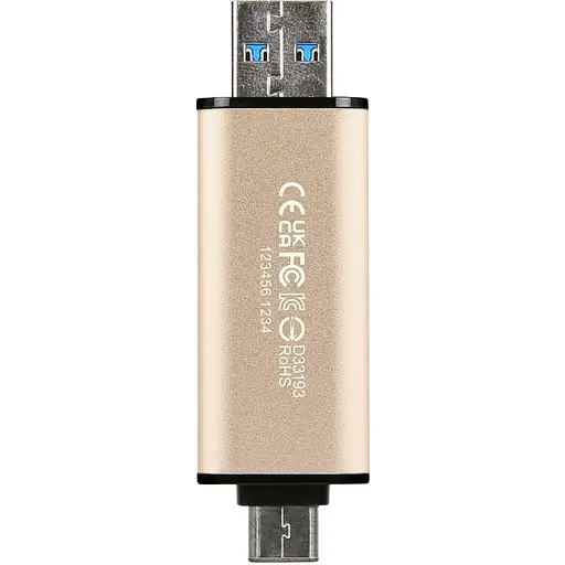 USB флеш накопичувач Transcend 512GB JetFlash 930C Gold-Black USB 3.2/Type-C (TS512GJF930C) - фото 2