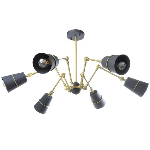 Люстра Brille паук потолочная E27 60W GR (BL-392C/6) - фото 12