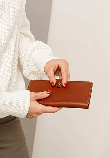 Шкіряне портмоне 7.0 світло-коричневе - фото 7