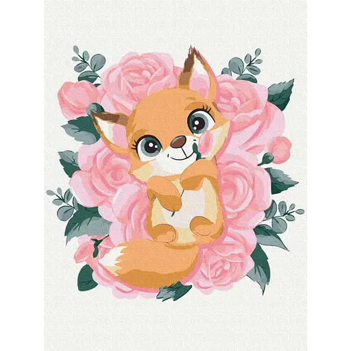 Картина по номерам Лисичка в цветах Brushme 30х40 см разноцветная 000277578