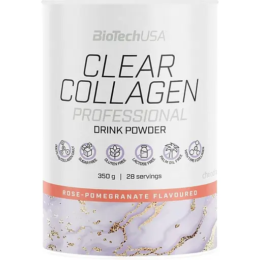 Для суглобів та зв'язок BiotechUSA Clear Collagen Professional Rose-pomegranate 350 г
